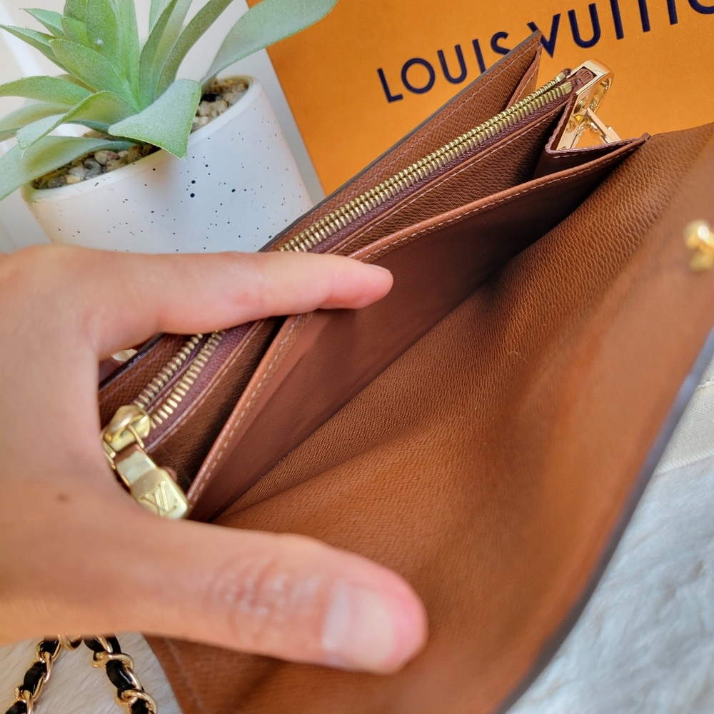 Louis Vuitton Monogram Wallet with Gold Chain - Picture 9 of 16